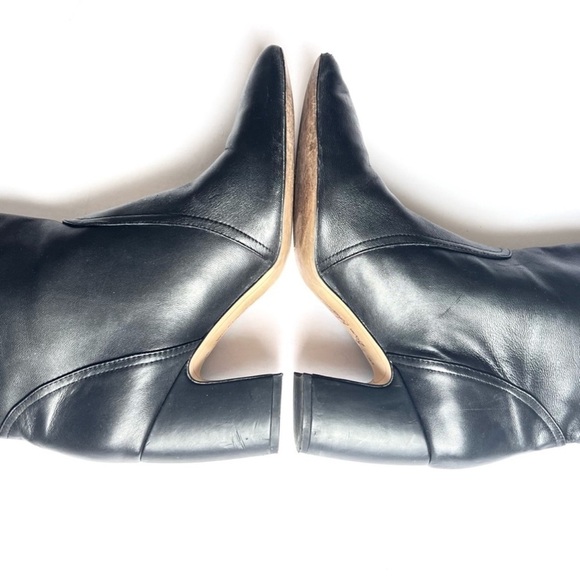 Sam Edelman Black boots Classic Hartley Mid Calf Dress Bootie Block Heel sz 9.5 - Picture 6 of 16